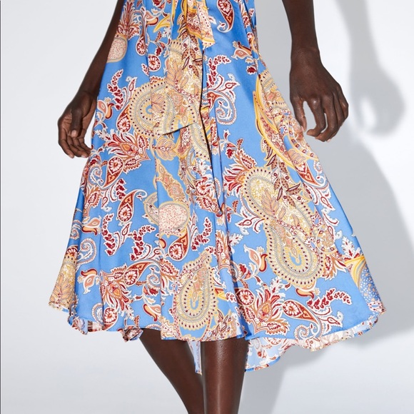 Zara Tied print skirt - Picture 7 of 8